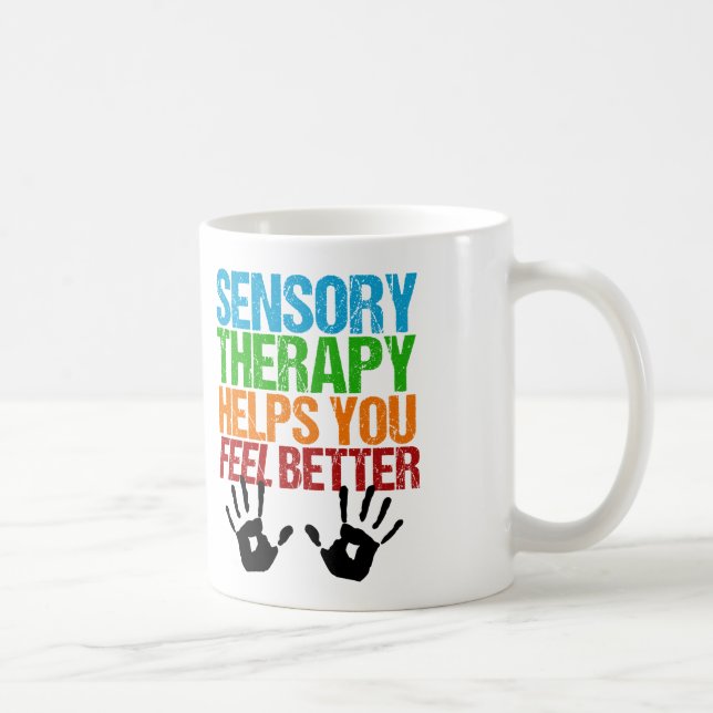 Sensory Therapy Handprints Occupational Therapist Coffee Mug (Right)