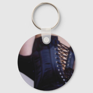 Sensual Blue Corset Art Key Ring