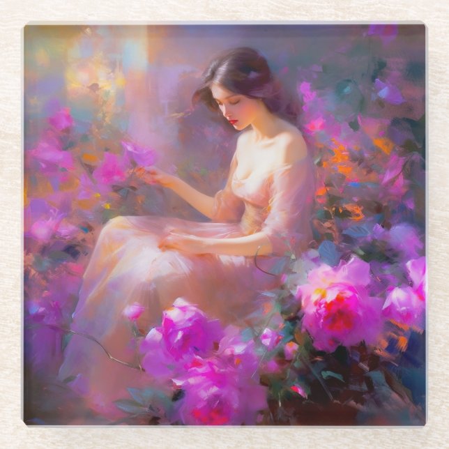 Sensual Elegance  Glass Coaster (Front)