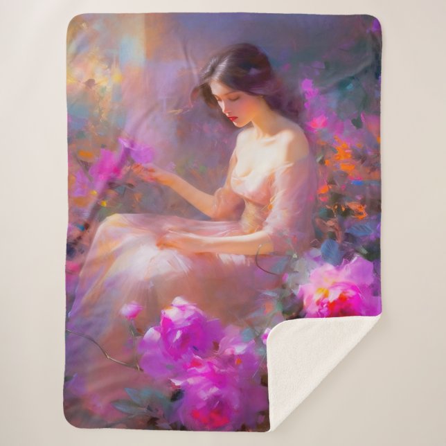 Sensual Elegance  Sherpa Blanket (Front)