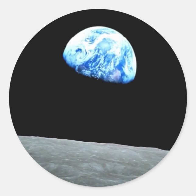 Sensual MOON night : Ideal add Greeting Text Classic Round Sticker (Front)