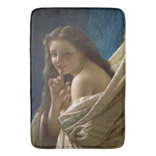 Sensual Young Flirty Woman Bath Mat