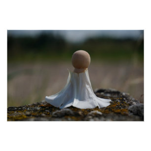 Sensually wrapped figurine in a floral dress. poster