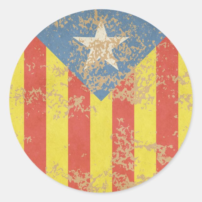 Sensuya Estelada Blava Antiga Classic Round Sticker (Front)