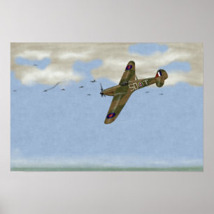 'Sent Packing' Hurricanes of 801 Squadron 1940 Poster