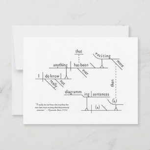Sentence Diagrammed Postcard
