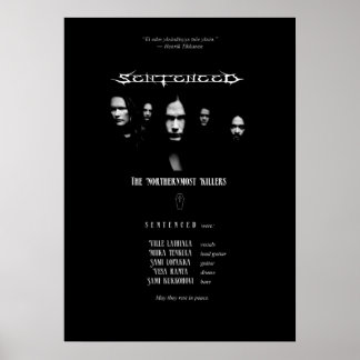 Sentenced Band "The Northernmost Killers"   Poster
