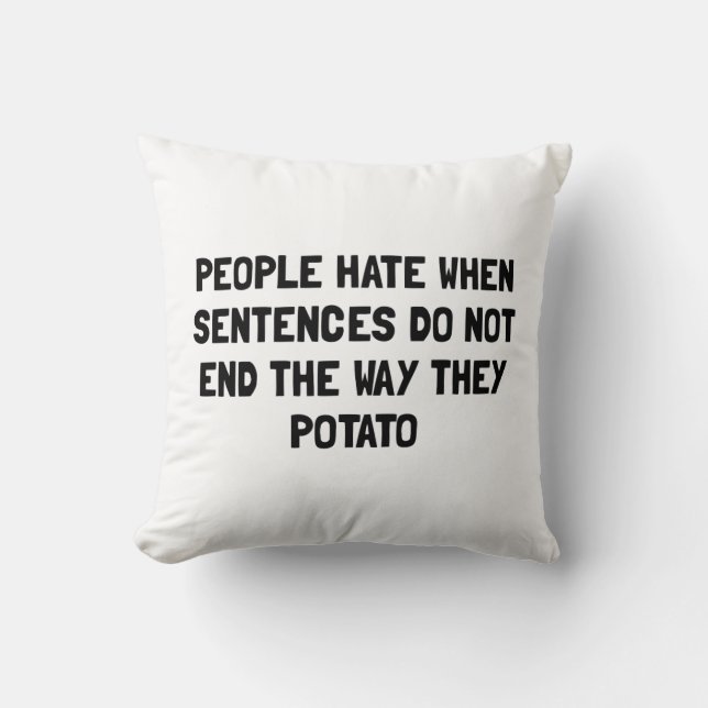 Sentences Potato Cushion (Front)