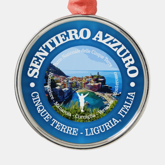 Sentiero Azzuro (rd) Metal Tree Decoration (Front)