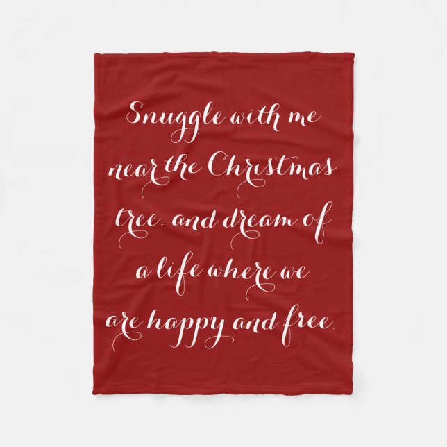 Sentimental Christmas poem Fleece Blanket (Front)