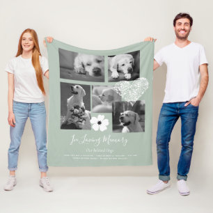Sentimental Dog Memorial Keepsake Gift Add Poem Fleece Blanket