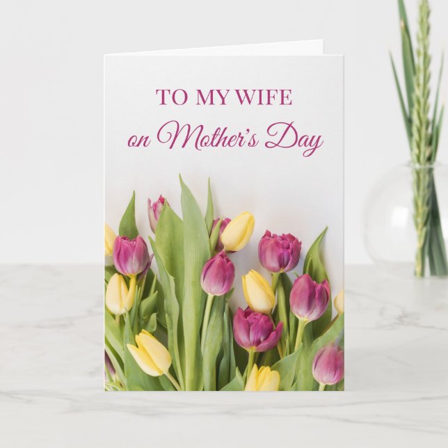 Sentimental Floral Wife Mother's Day Card (Front)