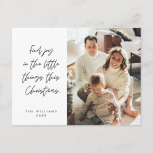 Sentimental, Merry Christmas, Family Photo Postcard