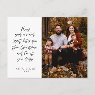 Sentimental, Merry Christmas, Family Photo Postcard