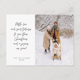 Sentimental, Merry Christmas, Family Photo Postcard