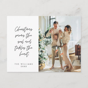 Sentimental, Merry Christmas, Family Photo Postcard