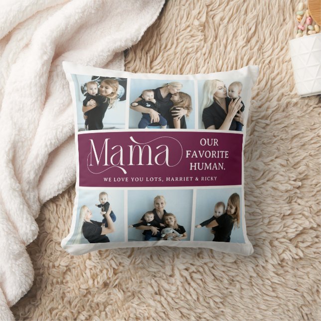 Sentimental Photo Collage Mama Keepsake  Cushion (Blanket)