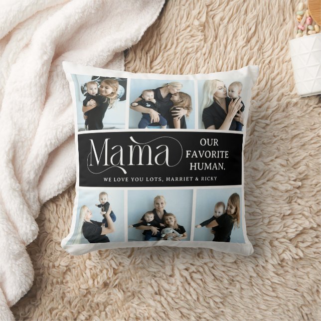 Sentimental Photo Collage Mama Keepsake  Cushion (Blanket)