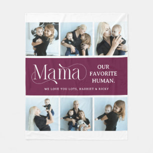 Sentimental Photo Collage Mama Keepsake Fleece Blanket