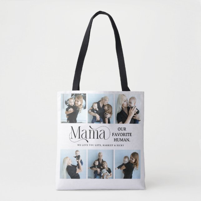 Sentimental Photo Collage Mama Keepsake  Tote Bag (Front)