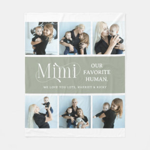 Sentimental Photo Collage Mimi Keepsake Fleece Blanket