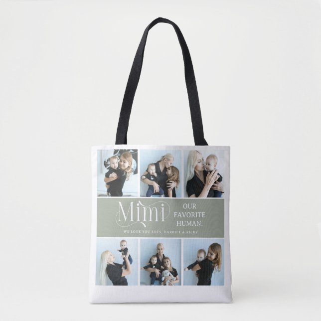 Sentimental Photo Collage Mimi Keepsake  Tote Bag (Front)