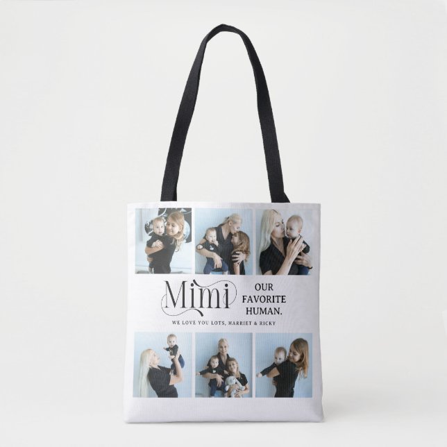 Sentimental Photo Collage Mimi Keepsake  Tote Bag (Front)