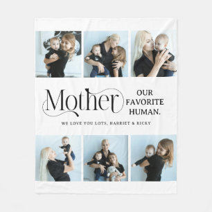 Sentimental Photo Collage Mother Keepsake  Fleece Blanket