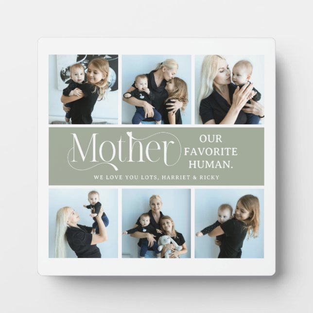 Sentimental Photo Collage Mum Keepsake  Plaque (Front)