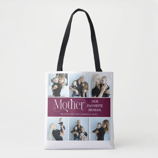 Sentimental Photo Collage Mum Keepsake  Tote Bag (Front)