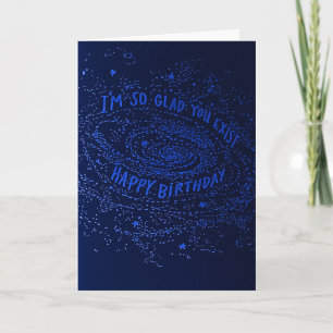 Sentimental Space Happy Birthday Card