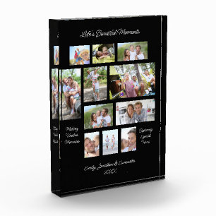 Sentimental Words 11 Photo Collage Black