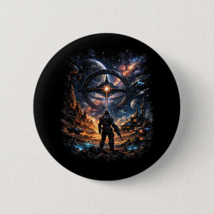 Sentinel of the Star Gate 6 Cm Round Badge