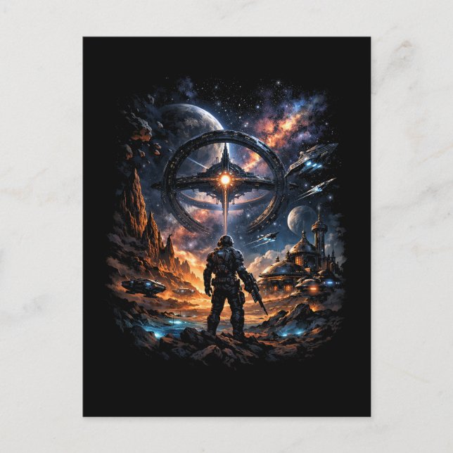 Sentinel of the Star Gate Postcard (Front)