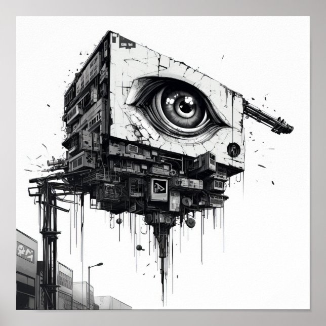 Sentinel of Tomorrow: Future Surveillance Camera P Poster (Front)