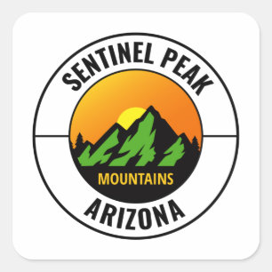 Sentinel Peak Mountain Tucson Arizona Square Sticker