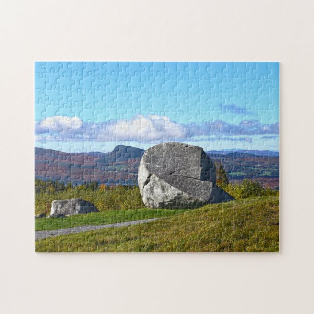 Sentinel Rock, Lake Willoughby, Vermont Jigsaw Puzzle (Horizontal)