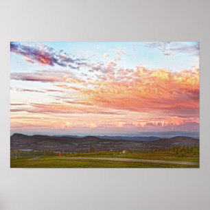Sentinel Rock Sunset, Vermont Poster