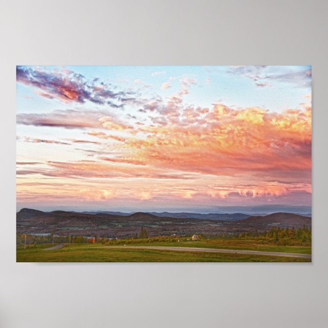 Sentinel Rock Sunset, Vermont Poster (Front)