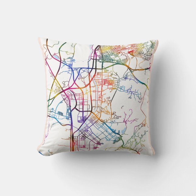  Seongnam-si South Korea City Map Cushion (Front)
