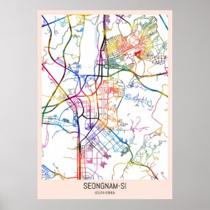  Seongnam-si South Korea City Map Poster