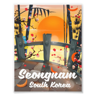Seongnam South Korea travel poster
