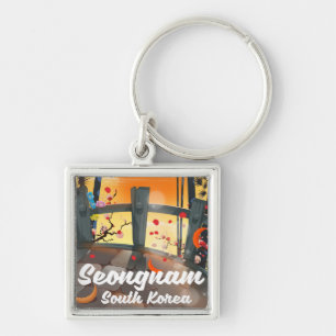 Seongnam South Korea travel poster Key Ring