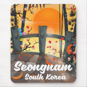Seongnam South Korea travel poster Mouse Mat