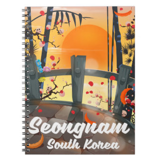 Seongnam South Korea travel poster Notebook
