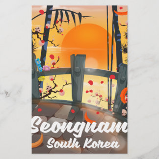 Seongnam South Korea travel poster Stationery