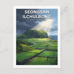Seongsan Ilchulbong and Jeju's Eastern Farmland Postcard