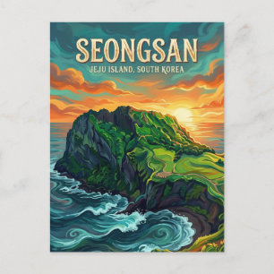 Seongsan Ilchulbong South Korea Postcard