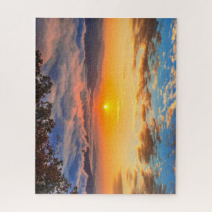 Seoraksan Mountains Covered by Fog at Sunrise Jigsaw Puzzle