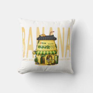 Seoul Banana Milk Cafe Korean Retro  Cushion